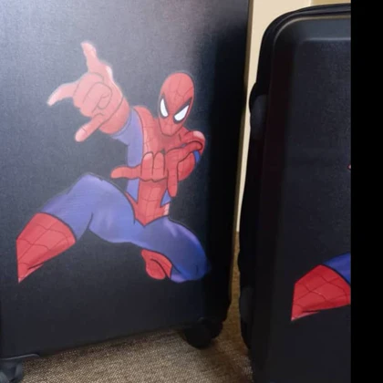 چمدان کودک مرد عنکبوتی سایز 24 رنگ مشکی ricardobeverlyhills