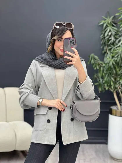 مانتو کتی چهار دکمه آوینا