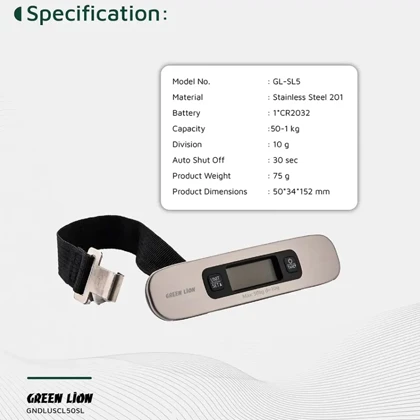 ترازوی چمدان گرین لاین Green Lion مدل GL-SL5 دیجیتال