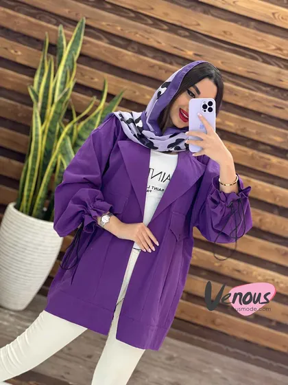 مانتو جلوپیله آستین گت