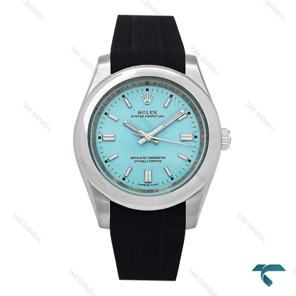 ساعت مردانه رولکس اویستر پرپچوال تیفانی بند رابر مشکی Rolex-6610-G