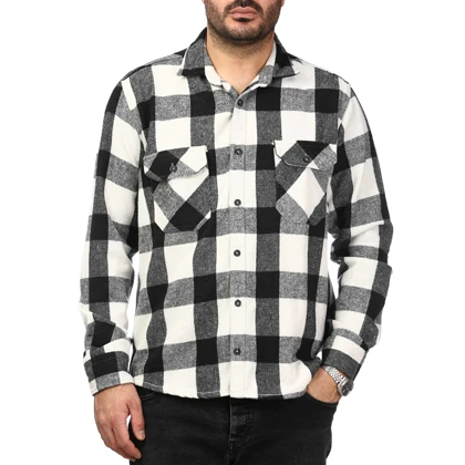 پیراهن آستین بلند پشمی ضخیم مردانه برند مد مدل 1410381