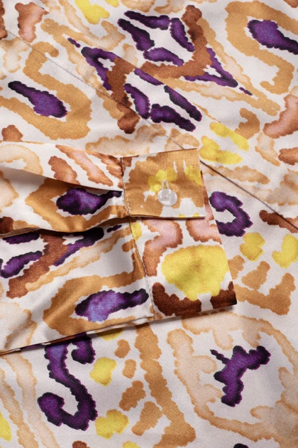 شومیز ساتن گل‌دار - 3109