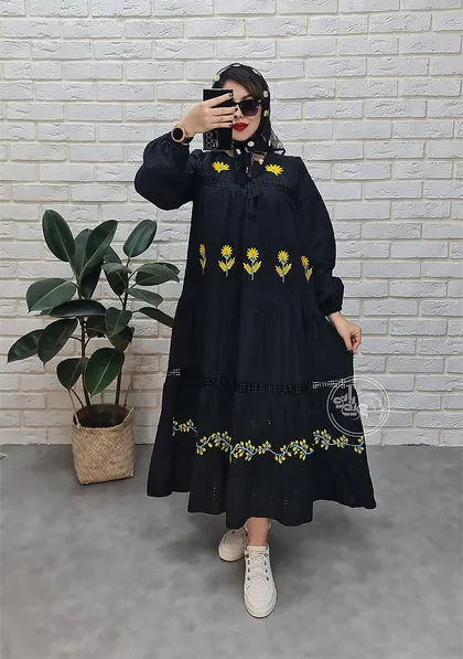 پیراهن مجلسی خامه دوزی
