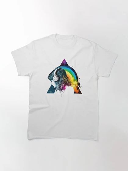 تیشرت پینک فلوید تیشرت Aquarela Dark Side of the Moon Girl کد 178988