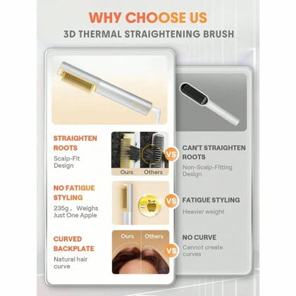 برس حرارتی صاف کننده مو سه بعدی شیگلم (SHEGLAM)