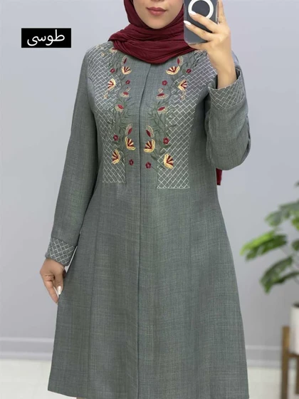 مانتو یقه گرد شانتون دنیس کد 4580256