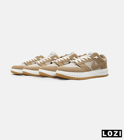 کفش کتانی مردانه قهوه ای کرم نایک NIKE SB