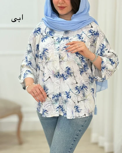 شومیز مانتویی برگ کد محصول 1659