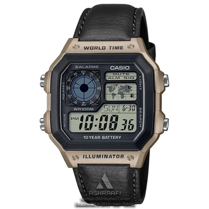 ساعت کاسیو بند چرمی Casio AE-1200WH-1832