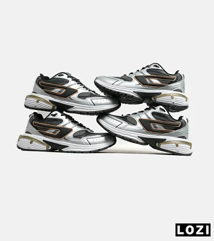 کفش کتانی مردانه نقره ای خاکستری مشکی DIESEL S-SERENDIPITY SPORT مدل 5815