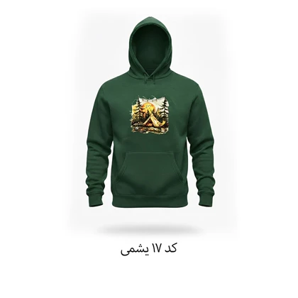 هودی داخل خز طرح دار کمپ استایل