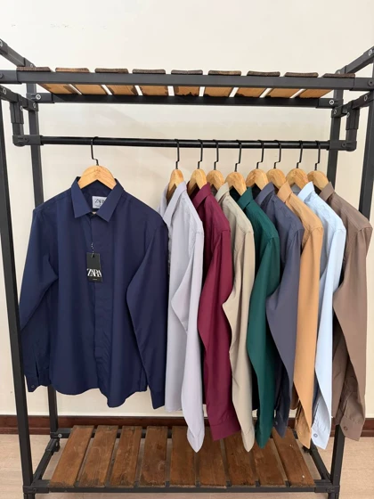 پیراهن آستین بلند قابپک مخفی2643