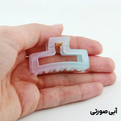 کلیپس دخترانه مدل مستطیلی کوچک دو رنگ