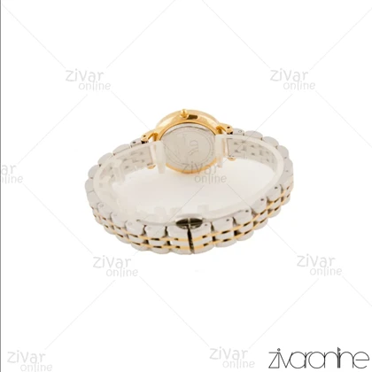 ساعت دنیل ولینگتون زنانه گرد طلایی نقره ای ایندکس یونانی 105630