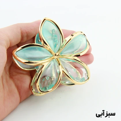 کلیپس دخترانه مدل پلومریا دور شیشه ای دو رنگ