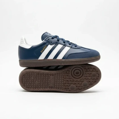 کفش کتانی آدیداس سامبا اقتصادی سرمه ای سفید کد 295043