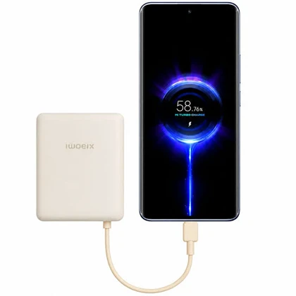 پاوربانک شیائومی 10000 میلی‌آمپر ساعت 33 وات مدل PB1033MI با کابل USB-C داخلی