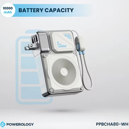 پاور بانک 10000 وایرلس و شارژر دیواری پاورولوژی Powerology PPBCHA80 برای آیفون و اندروید