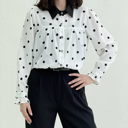 شومیز زنانه طرح توپکی