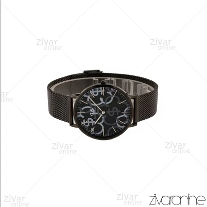ساعت دنیل ولینگتون مردانه مشکی بند حصیری صفحه طرح دار 106826