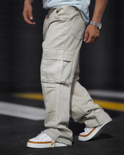 شلوار کارگو کتان ترک