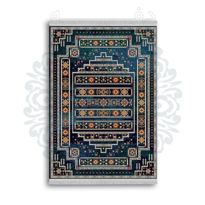 *جدید* فرشینه از جنس پارچه شانل مخمل ترک طرح فانتزی برند دفه کد 1498