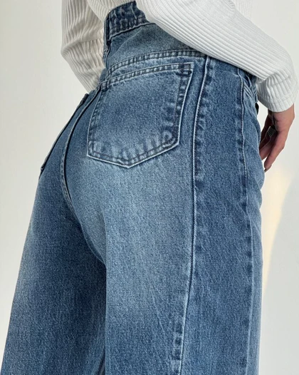 شلوار شافل آبی تیره  کد 1000209