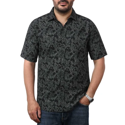 پیراهن آستین کوتاه طرح دار مردانه مدل 6112111