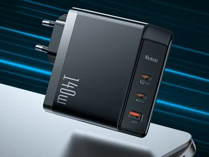 شارژر دیواری سوپر فست شارژ تایپ سی و یو اس بی 140 وات مک دودو MCDODO CH-2911 GaN 5 Pro 140W Type-C / USB Fast Charger