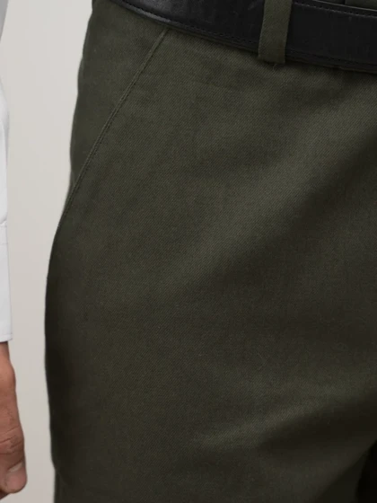 شلوار کتان سبز کد p291