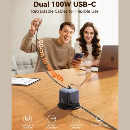 شارژر رومیزی هوشمند جویروم مدل JR-TRD01 توان 140 وات با نمایشگر