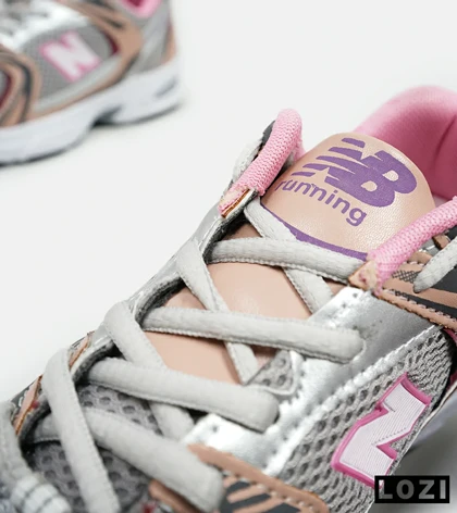 کفش کتانی مردانه و زنانه طوسی گلبهی NEW BALANCE 530