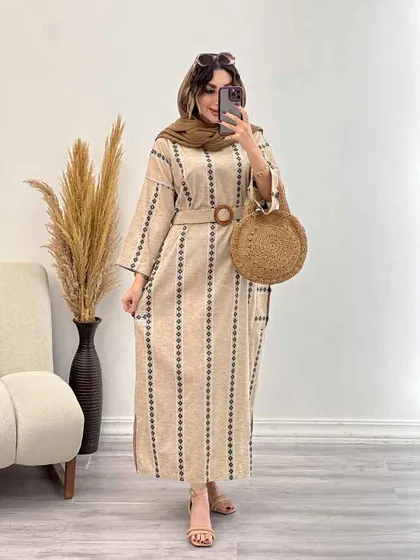 پیراهن جلو بسته دو جیب پیله