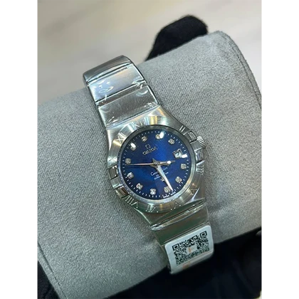ساعت زنانه امگا کانسلیشنomega constellation صفحه سرمه ای