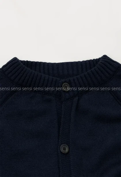 ژاکت بافت جلو دکمه کد1004534