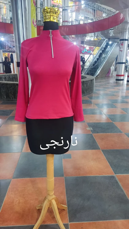 بلوز نیم زیپ کبریتی