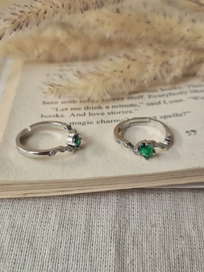 انگشتر جواهری فری سایز موج بیضی