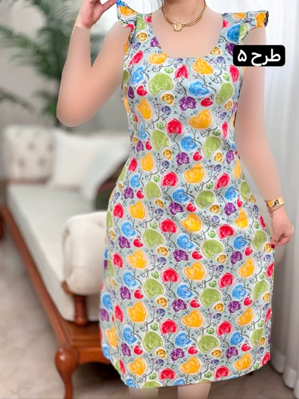پیراهن نخی آیسل 2097