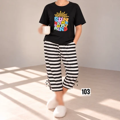 ست تیشرت و شلوارک زنانه مدل 1904