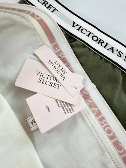 شورت اسلیپ زنانه نخ پنبه کمر کش ساده بسته 2 عددی ویکتوریا سکرت Victoria's Secret