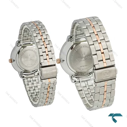 ساعت ست نیوی فورس NF9238 دورنگ رزگلد NaviForce-7765-S