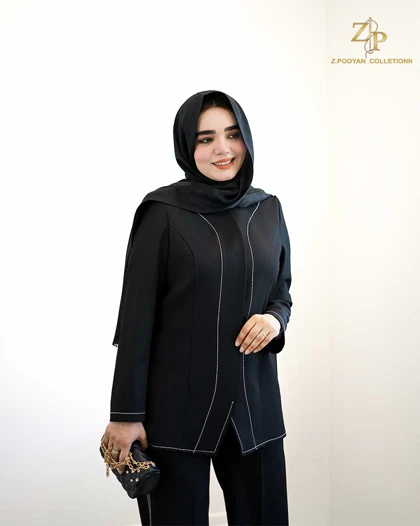 کت و شلوار زنانه گاباردین شبنم