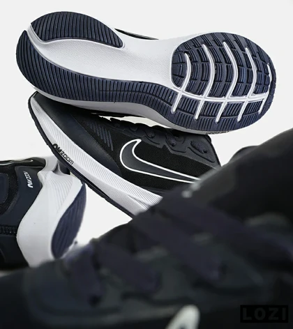 کفش کتانی مردانه و زنانه سرمه ای سفید نایک NIKE air zoom مدل 7184