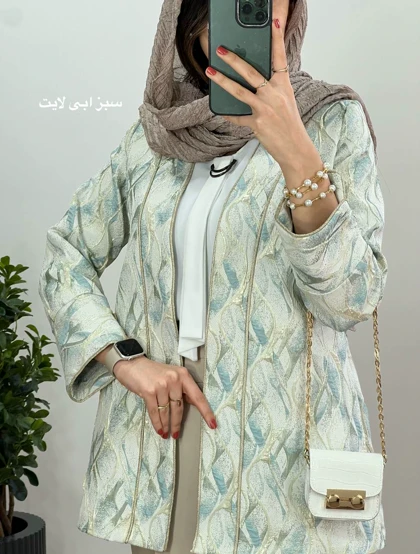 مانتو ژاکارد مغزی دوزی نفس