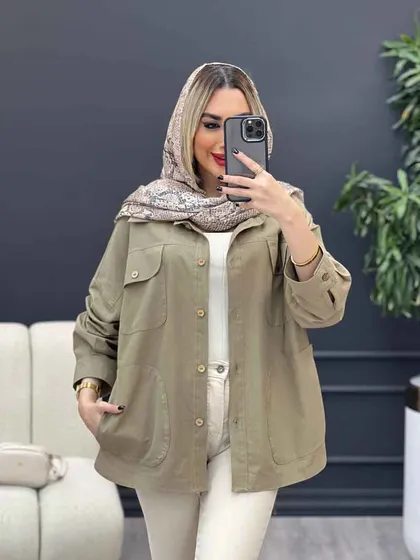 مانتو لینن چهار جیب