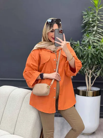 مانتو کتان شومیزی دلسا