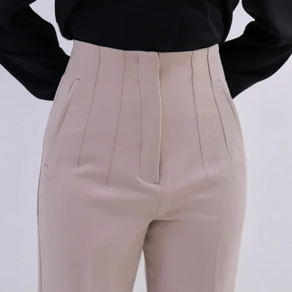 شلوار زنانه ی کرپ پائولا (Paula) سین استایل کد 6129