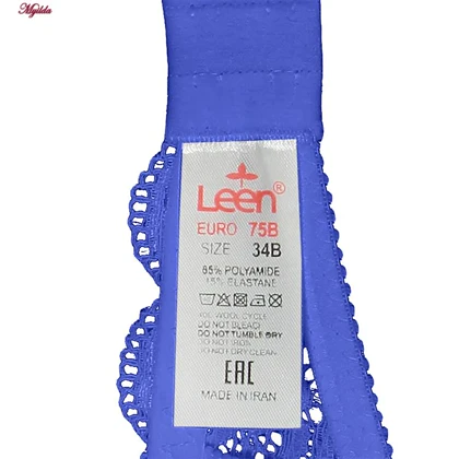 سوتین زنانه لین مدل توری استرج آبی کد 4680-614