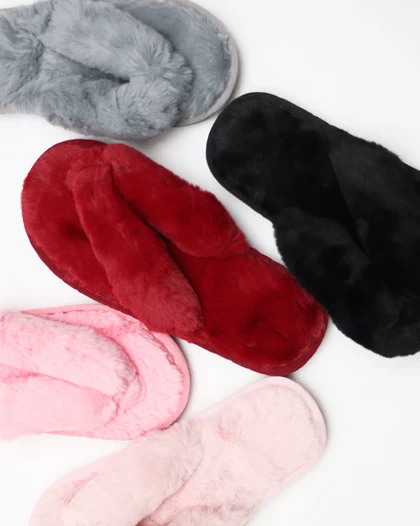 صندل زنانه انگشتی خزدار